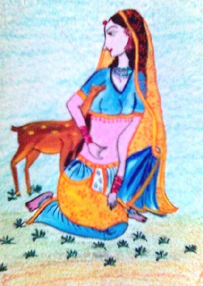 Lady With Deer
